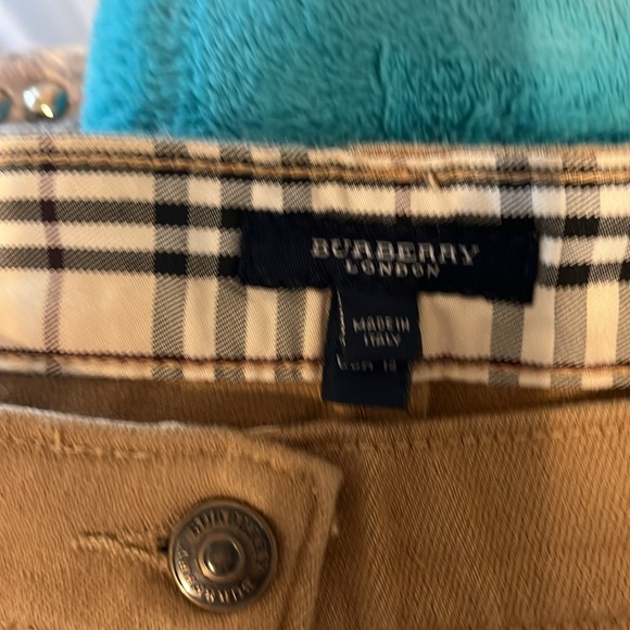 EUC Burberry Jean with leg cuff trim in nova check. Sz 14 US - Picture 2 of 7